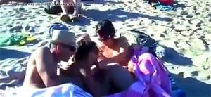 Swingers in nude beach