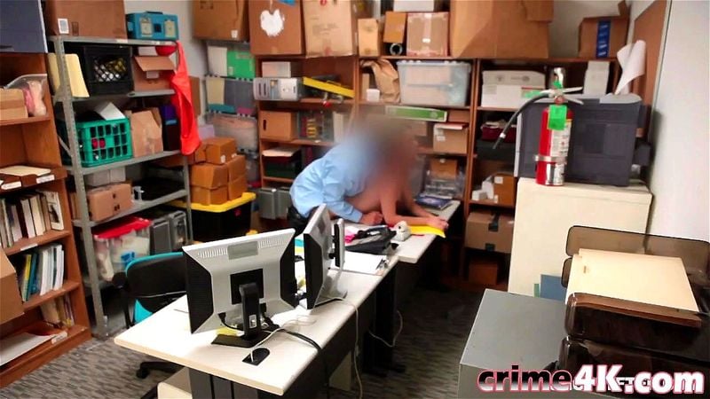Teen Thief Naiomi Mae Takes Long Cock In Office