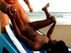 Ebony Beach Anal - Watch Ebony Babe Nude Beach - Slim, Beach, Anal Porn - SpankBang