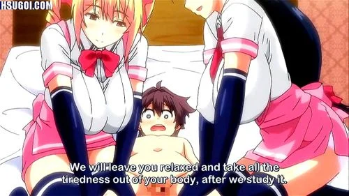 hentai, waitress, threesome, boob job