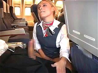 blonde sexy, blonde, flight attendant, blowjob