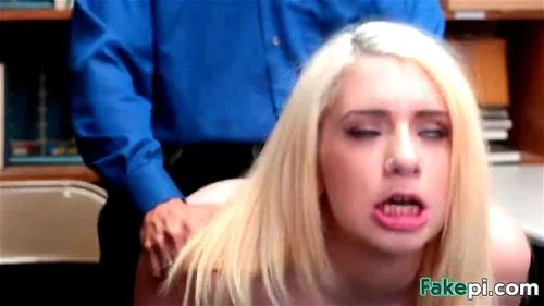 Blonde Teen Thief Joseline Gets Cunt Stuffed
