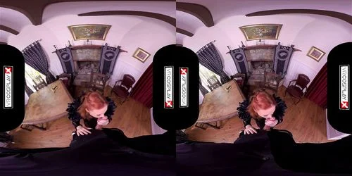 cock riding, virtual reality, Eva Berger, redhead