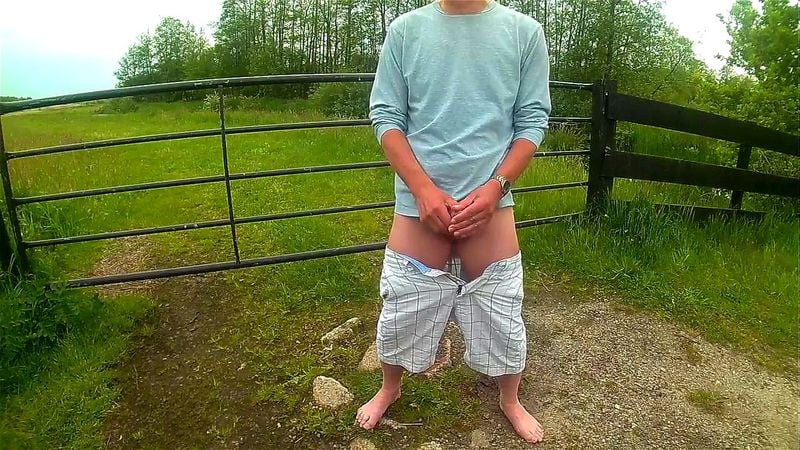 Wanking outdoors