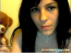 Skinny girl masturbates for BF on cam