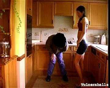 Kitchen ballbusting