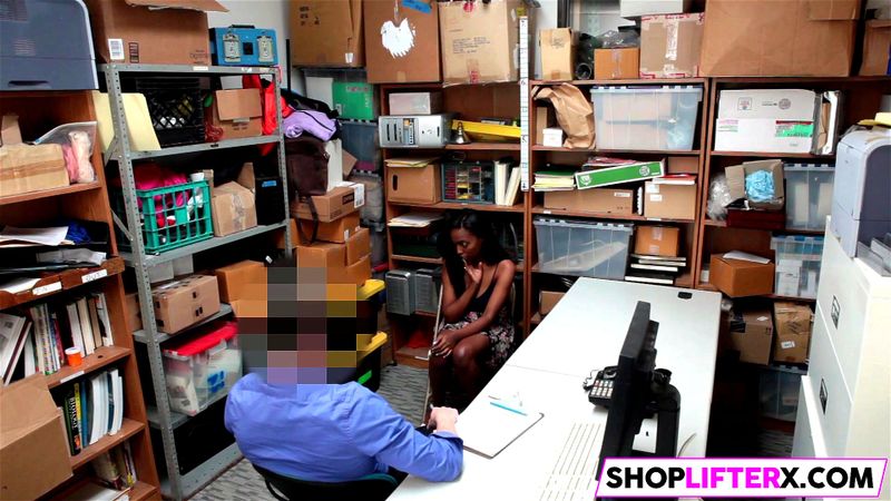 Busty Ebony Teen Failed At Shoplifting