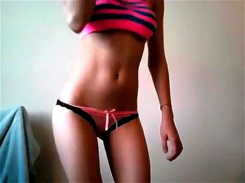 Gorgeous Fit Teen With PERFECT body strip Tease