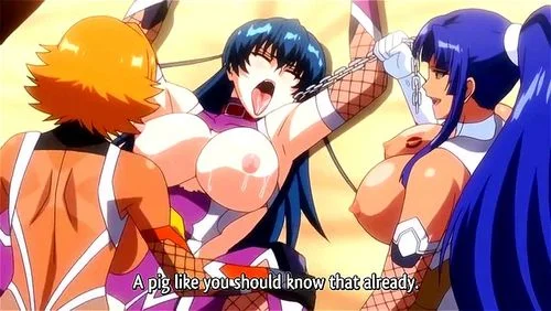big tits, hentai anime, hentai, threesome