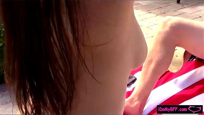 Fourth of July turns into threesome sex near the pool Fourth of July turns into threesome sex near the pool