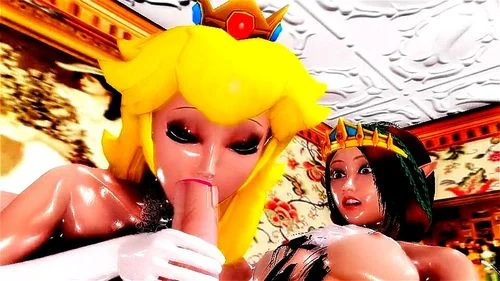 Zelda & Peach- Princesses fuck