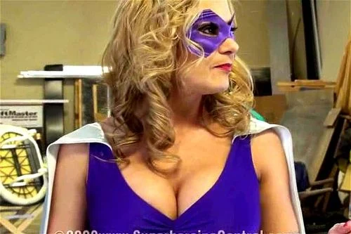 superheroine, big tits, blonde