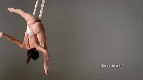 Aerial silk acrobatics