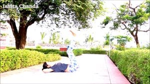 Yoga by a indian girl