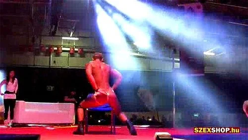 live show, male stripper, public