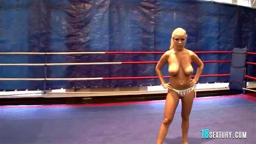 babe, wrestling, blonde, big tits