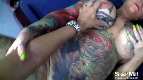 Interracial Tattoo Sex - Watch Tattooed Milf Gets Pierced Pussy Banged - Tattoo, Big Tits, Interracial  Porn - SpankBang