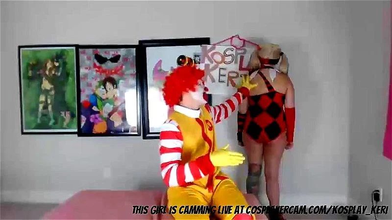What A Freak Show..Ronald Mcdonald Spanking Harley Quin...