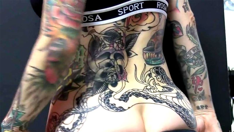 The most impressive tatooed babe finger The most impressive tatooed babe finger