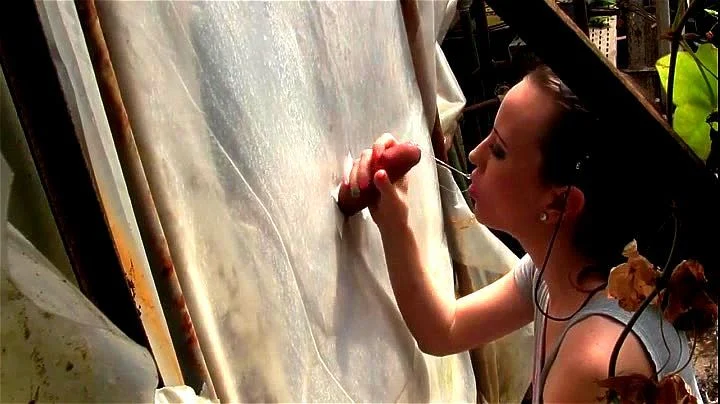 Sylvia - Gloryhole blowjob in the greenhouse Sylvia - Gloryhole blowjob in the greenhouse