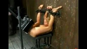 Extreme machine masturbation bondage