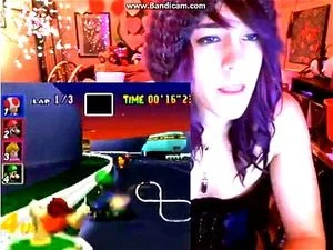 Gamer Girl tries not to cum while playing video game