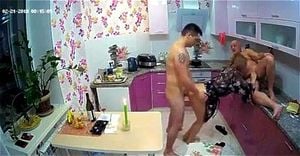 weird russian kitchen threesome