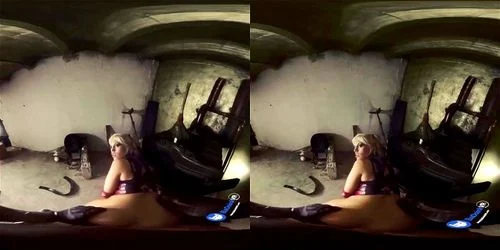 virtual reality, harley, blonde, big ass