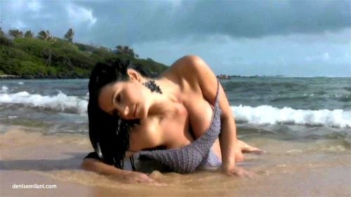 beach, denise milani, huge, tits