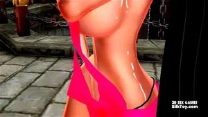 Hot Sexy Big Tits Anime Teen in Pink 3D Sex Game