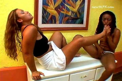 Brazilian interracial lesbians crave feet for orgasms