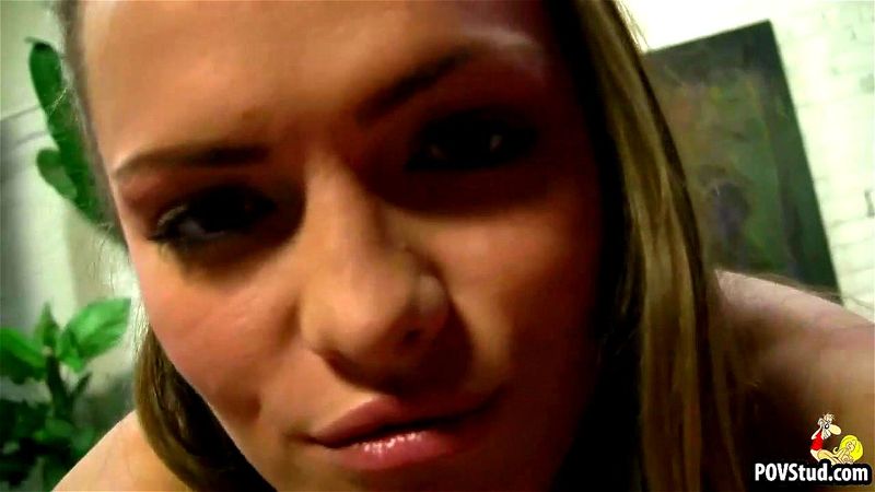 Sexy brunette enjoys dick to suck