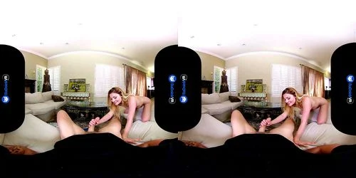 3d, blonde, cock riding, virtual reality