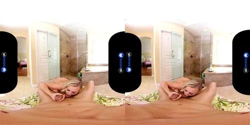 bathroom, virtual reality, blonde