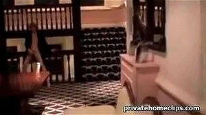 horny wife filmed by her husband as she masturbates in the hallway