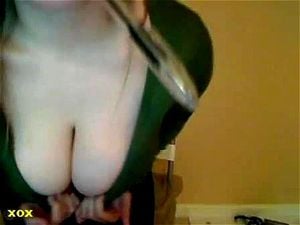 Green sweater camgirl