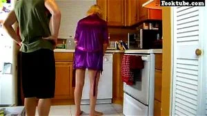 Hot Milf In Kitchen