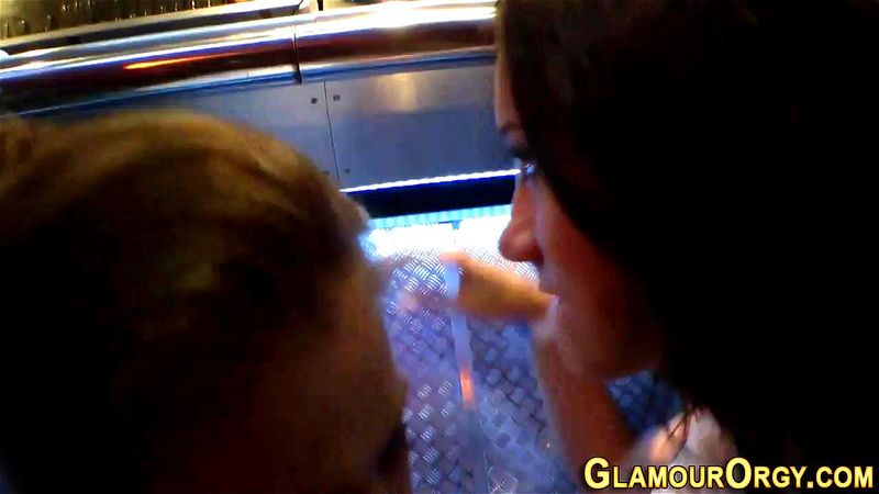 Glam slut guzzles jizz Glam slut guzzles jizz
