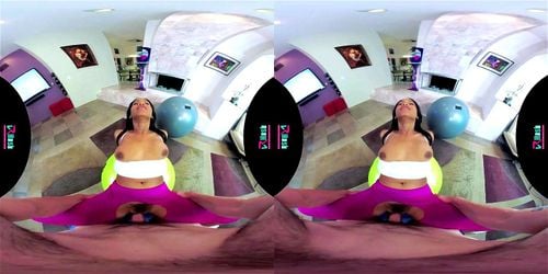 virtual reality, ebony, yoga, pov
