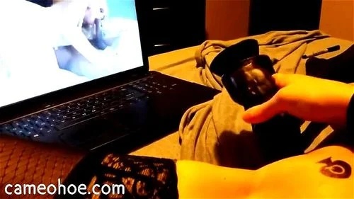 Horny sluts fingering and watching porn