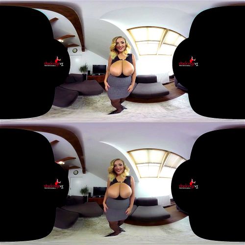big tits, vr, blonde, virtual reality