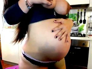 Wow super hot pregnant milf on cam showing big boobs