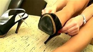 Pantyhose nylon feet tease thumbnail