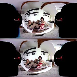 VR Lesbian Dildo Sucking