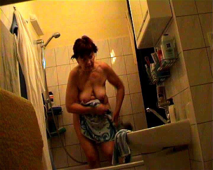 German granny in bathroom