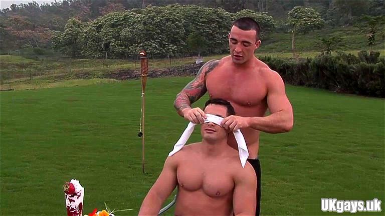 Muscle gay outdoor with cumshot