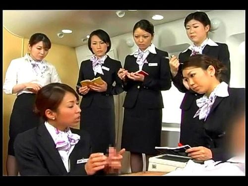 flight attendant, public, hentai, japanese