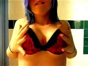 Blue Haired Girl With Perfect Tits