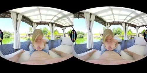 virtual reality, vr, blonde, vr porn pov