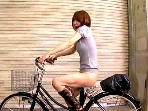 Another Bicycle girl goes at it (censored). Japanese bicycle video thumbnail